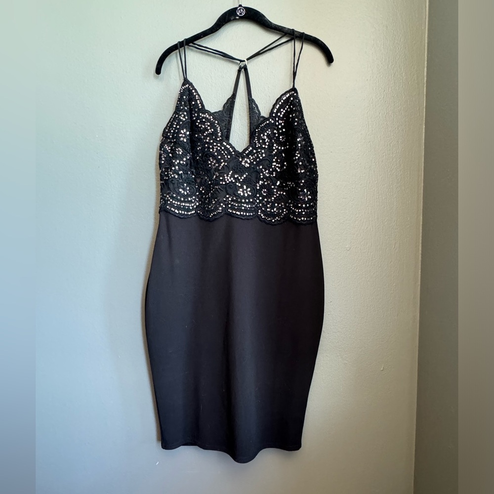 River Island Black Lace Dress